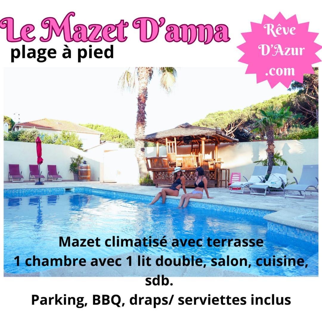 Reve D'Azur, Mazet En Bord De Mer, Parking, Piscine Partagee, Terrasse Bbq & Draps Inclus La Nartelle, 1 Salon, 1 Chambre, 1 Cuisine , 1 Sdb Sainte-Maxime Exterior photo